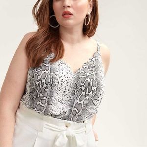 Matching ADDITION ELLE set! Snakeskin camisole and pleat skirt